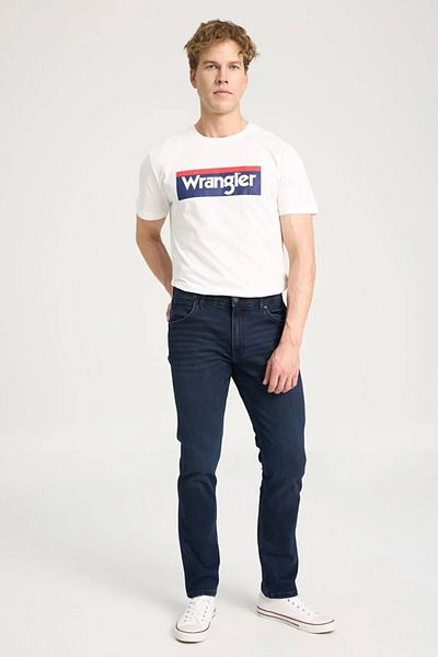 WRANGLER Regular Fit Regular Cut Low Waist Straight Leg Navy Greenboro Jeans