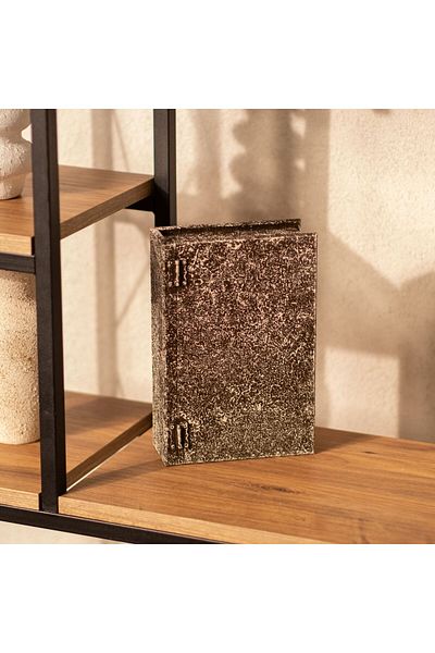 DEKORMED Wooden - Textured - Bohem 2 Book Box - Storage Box
