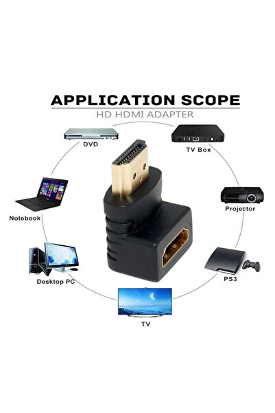 harry 90 Köşe Dirsek Hdmı Uzatma Çevirici Dişi Erkek L Adaptör - Ses Görüntü ...