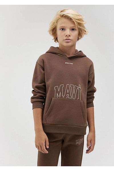 Mavi Кафяв суичър с лого 6S10053-70243