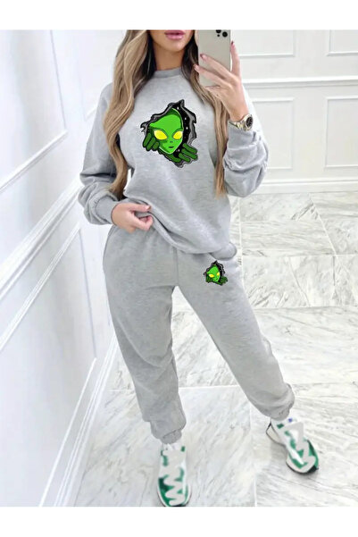 Frisson Set de trening imprimat pentru femei - cu mânecă lungă, pulover și pa...