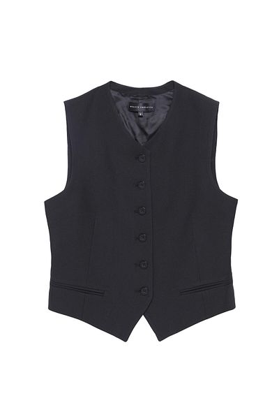 Beauty Omelette Closed Collar Black Vest