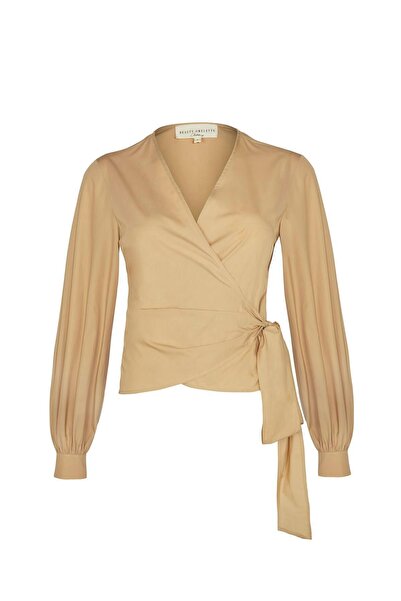 Beauty Omelette Bej Kruvaze Poplin Gömlek