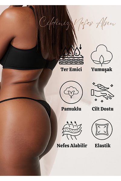 red iç giyim Red Love Cloud Strappy Thong Panties (String) Skin 7 Pack