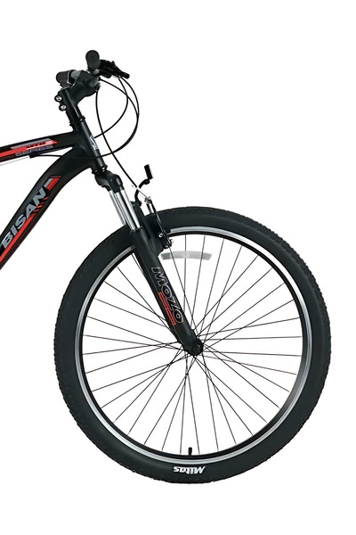 Bisan MTS 4600 27.5" Jant Dağ Bisikleti - Siyah Kırmızı, 48 cm Kadro, 21 Vites, MOZO Maşa, V Fren