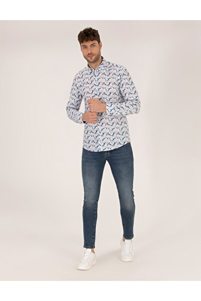 Pierre Cardin Pembe Slim Fit Uzun Kollu Gömlek 50264887-VR041