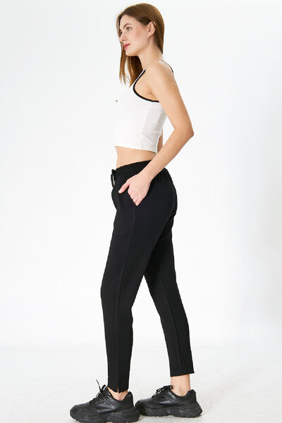 Jomax بنطال رياضي عالي الخصر بأرجل مطاطية - EDY0012S