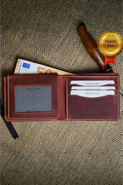 Modica Men's Red Wallet Genuine Leather Natural Gift Boxed Wallet with Id Compartment |   Cosmos