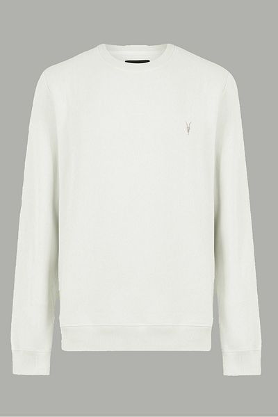 MAXIMILLIAN Ecru Color Basic Crew Neck Relaxed Regular Men's Sweatshirt - Ecru