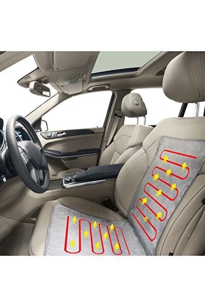 Evera Home Dijital Kumandalı Sırtlı Elektrikli Isıtıcılı Oto Koltuk Minderi, Isıtıcılı Sırtlı Oto Koltuk Minder