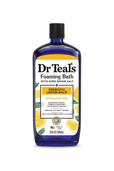 Dr Teals حمام رغوي من دكتور تيل مع ملح إبسوم النقي وبلسم الليمون البريبايوتيك...