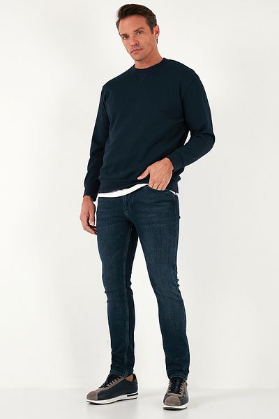 Buratti Мъжки суитшърт - памук, кръгло деколте, свободна кройка 5905453