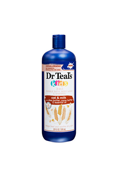 Dr Teals حمام الفقاعات 3 في 1 للأطفال من دكتور تيلز، غسول للجسم وشامبو، حمام ...