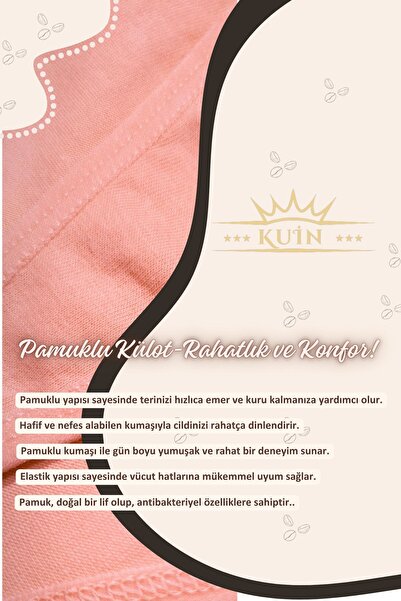 KUIN 5'li Paket Ip Askılı Pamuklu, Likralı Penye String Tanga Siyah Külot