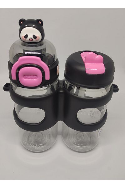 Shotay 900ml Tri.Atan Flask - Black-Pink