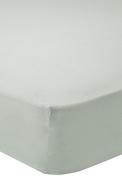 Puffy Naturalis Ranforce Double Fitted Sheet - Sage