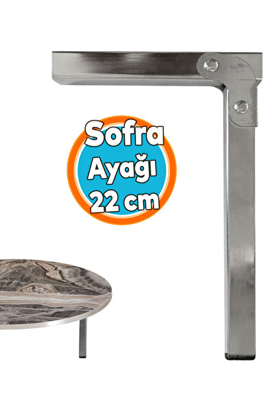 NZB Metal Katlanır Sofra Ayağı 22 cm Siyah Taban Yer Sofrası Sini Altı Mobilya Ayak Sehpa Masa