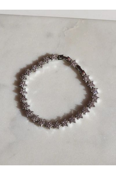 Reorah Collection Zircon Stone Row Star Bracelet