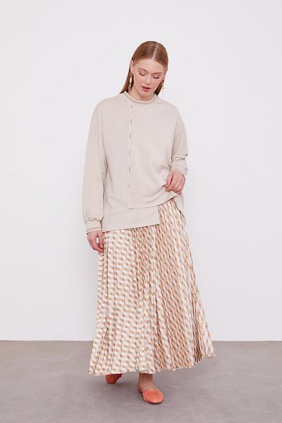 Levidor Asymmetrical Cut Swaet Skirt Set