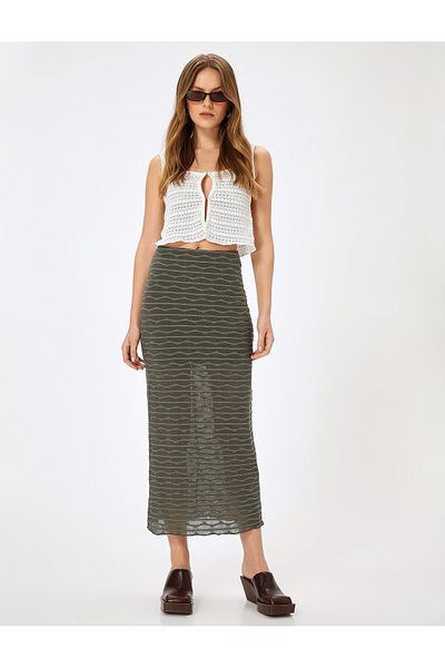 Koton Normal Waist Midi Skirt