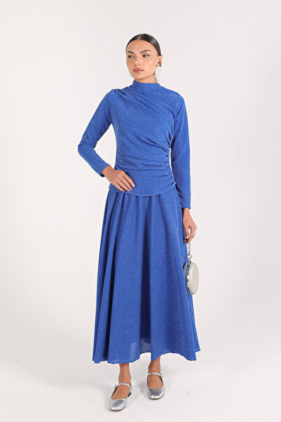 Melike Tatar Saks Glitter Skirt Suit 6-3085