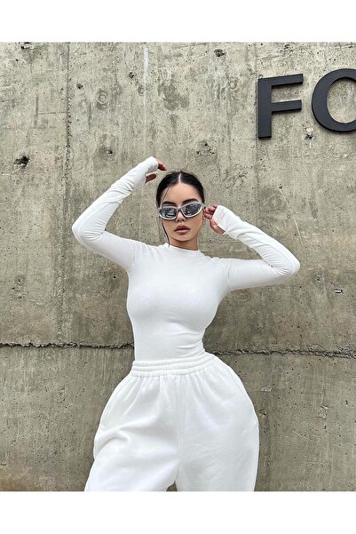 BALİNA Στενή εφαρμογή ολόσωμη φόρμα με άνοιγμα για τα δάχτυλα