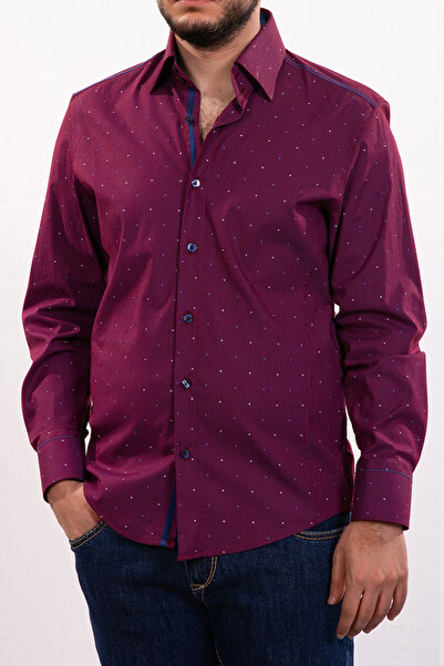 Mondo Bordo Puantiyeli Gömlek