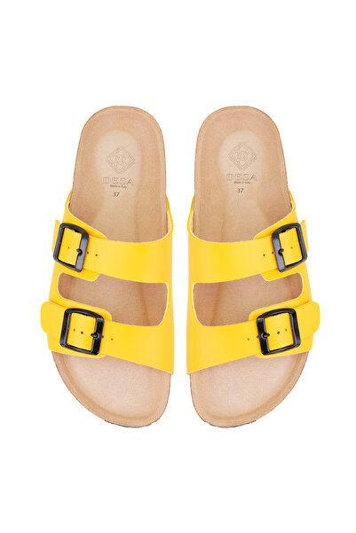 Desa Жіночі жовті тапочки з регульованою пряжкою