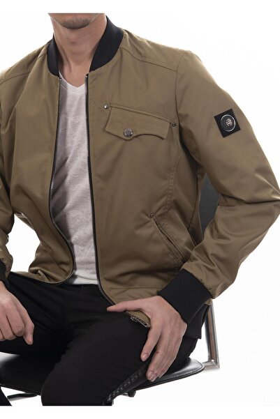 Mondo Yağ Yeşili Cep Detaylı Bomber Mont