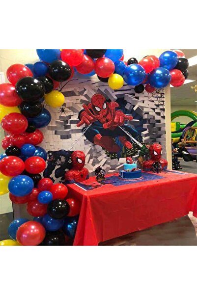 Parti Dükkanım Lanț pentru baloane - Roșu Albastru Negru Galben 100 Bucăți