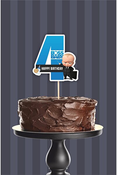 neşeli günlerim Patron Baby Boss Baby με θέμα 4 ετών (τέσσερα) Στολίδι τούρτα...