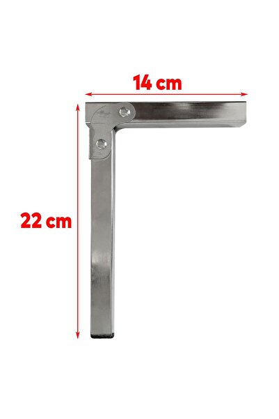 NZB Metal Katlanır Sofra Ayağı 22 cm Siyah Taban Yer Sofrası Sini Altı Mobilya Ayak Sehpa Masa 4 Adet