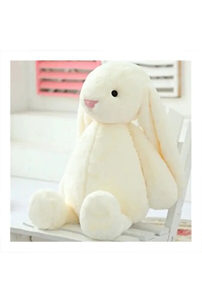 Techmarketi Uyku Arkadaşım Papyonlu Uzun Kulak Bunny Peluş Tavşan