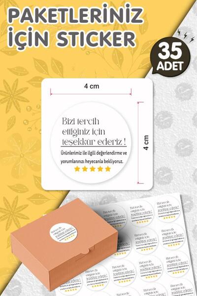 t tuğset etiket Sticker Etiket 4 cm 35 Adet -T1129