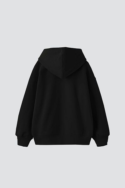 Bak Moda Hanorac negru premium unisex cu imprimeu Who Can See