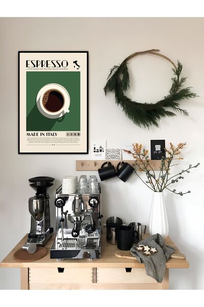 icase Mutfak Kahve Köşesi coffee menü Yazılı fincan kupa Dekor Konsept Tablo ...