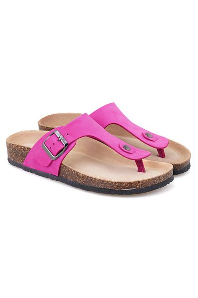 Desa Papuci de damă roz din piele nubuck