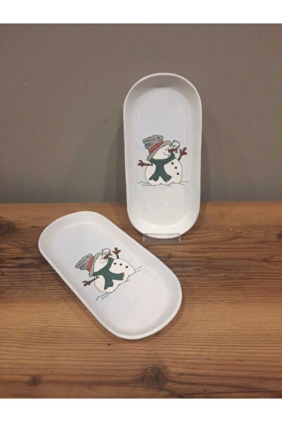 Keramika 2 Pieces 26cm Ceramica Anniversary Kayak Plate - Kokina/Santa/New Year/Pine Tree