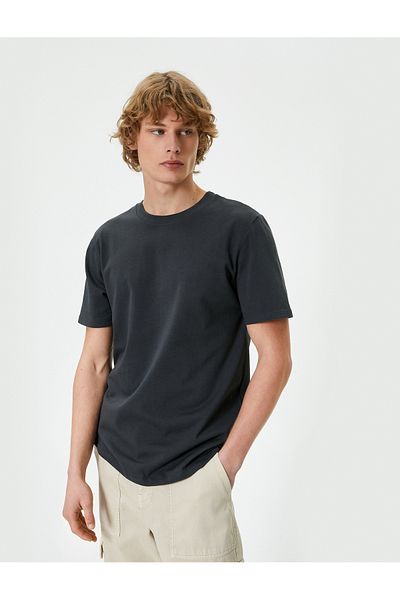 Koton Βασικό T-Shirt Crew Neck Βαμβακερό κοντό μανίκι
