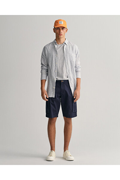 Gant Erkek Lacivert Relaxed Fit Kargo Şort