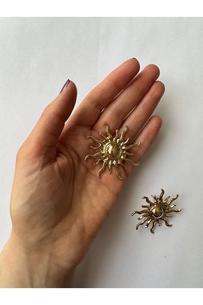 Amor Center Gold Sun Model Gold Color Stylish Earrings