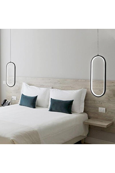 PeraTeknoloji Led Avize Sarkıt Yatakbaşı Elips 3renk - Belen 50 Cm