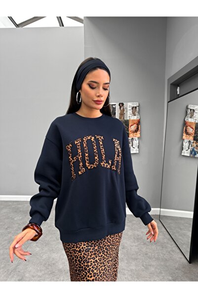 ESRAHELVACI Φούτερ Hola με τρεις κλωστές