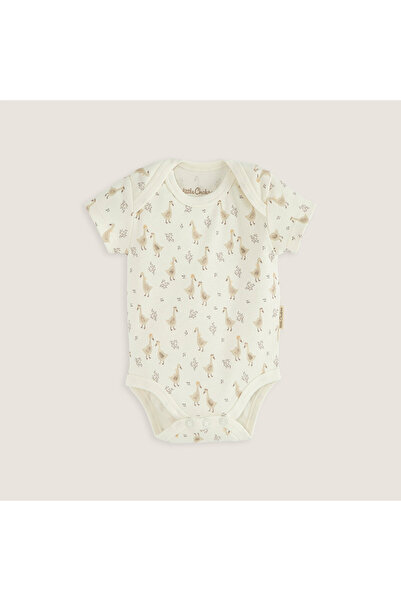 Chakra Goose Yenidoğan Baskılı Body Ekru