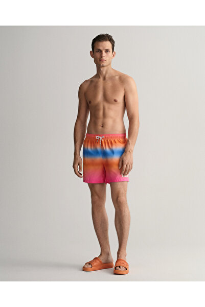 Gant Erkek Pembe Classic Fit Desenli Mayo Şort