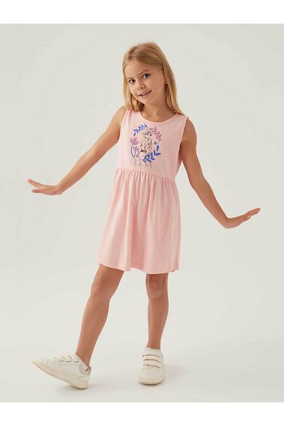 Frozen 3-8 Years Old Girl Salmon Dress