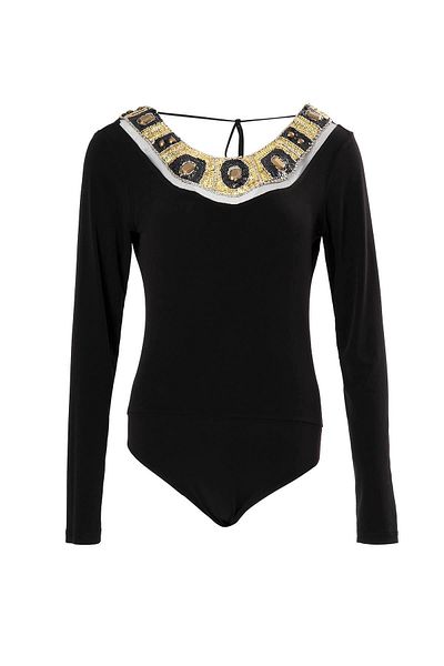 ESRAHELVACI White Jewelled Bow Open Back Blouse