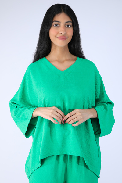RİNA بلوزة سكُم باللون الأخضر