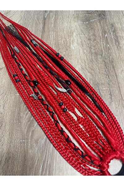 Selin Bengi Rasta Mix Αφρικανική πλεκτή πόρπη 15 τμχ 50cm - Κόκκινο