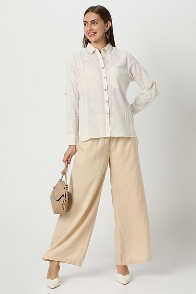 RİNA When Life Gives Lemons Casual Pant Beige